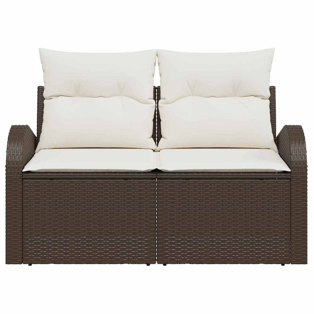 Divano da giardino Marrone 124 x 62 x 69cm polyrattan 42006733