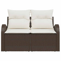 Divano da giardino Marrone 124 x 62 x 69cm polyrattan 42006733