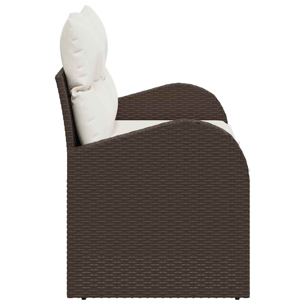 Divano da giardino Marrone 124 x 62 x 69cm polyrattan 42006733