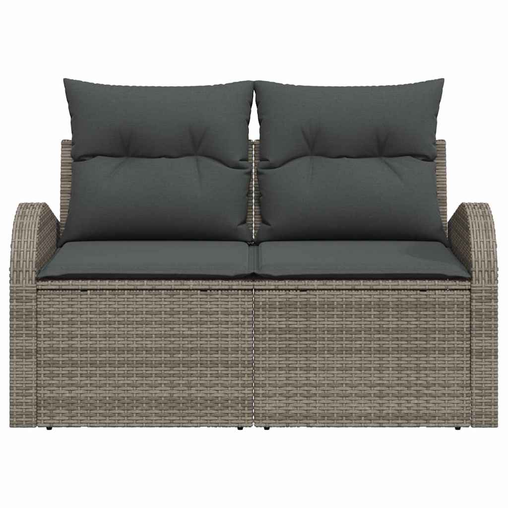 Divano da giardino Grigio 124 x 62 x 69cm polyrattan 42006734
