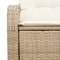 Divano da giardino con cuscino Beige 124 x 62 x 69cm polyrattan 42006736