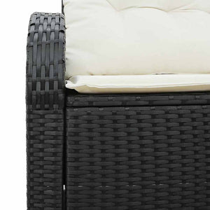 Divano da giardino Nero 124 x 62 x 69cm polyrattan 42006742