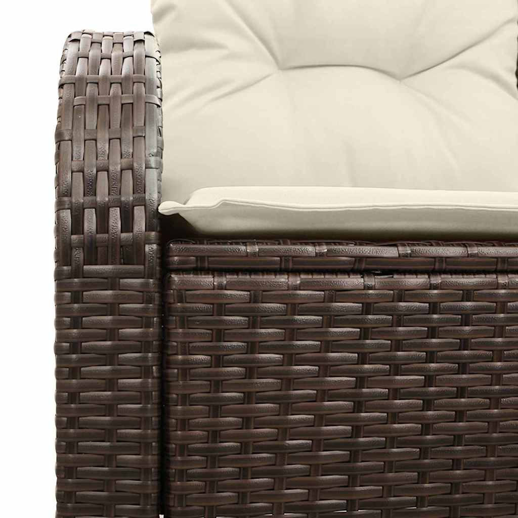 Divano da giardino Marrone 124 x 62 x 69cm polyrattan 42006743