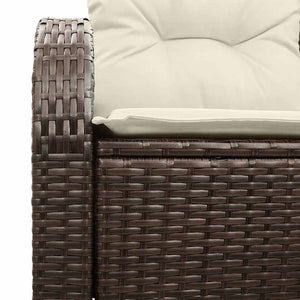 Divano da giardino Marrone 124 x 62 x 69cm polyrattan 42006743