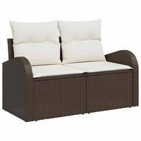 Divano da giardino Marrone 124 x 62 x 69cm polyrattan 42006743