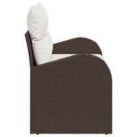 Divano da giardino Marrone 124 x 62 x 69cm polyrattan 42006743