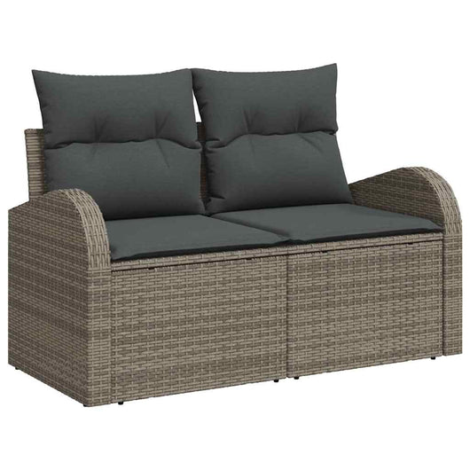 Divano da giardino Grigio 124 x 62 x 69cm polyrattan 42006744