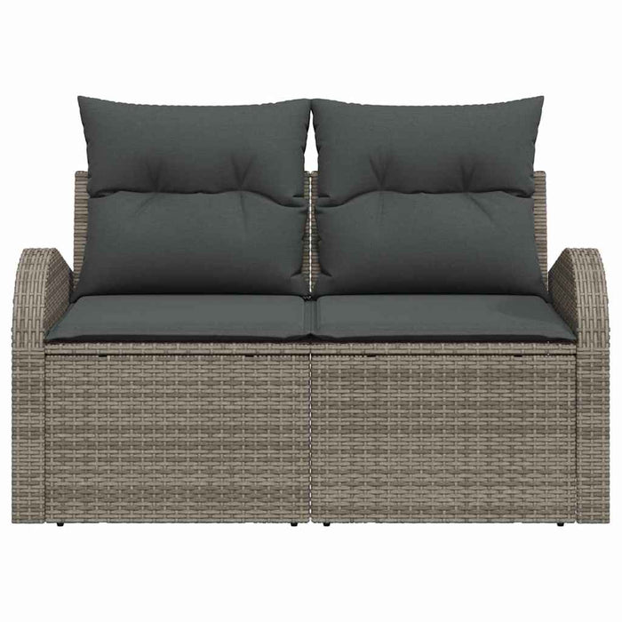 Divano da giardino Grigio 124 x 62 x 69cm polyrattan 42006744