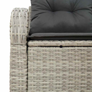 Divano da giardino Grigio chiaro 124 x 62 x 69cm polyrattan 42006747