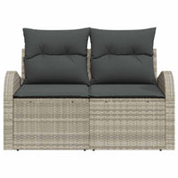 Divano da giardino Grigio chiaro 124 x 62 x 69cm polyrattan 42006747