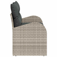 Divano da giardino Grigio chiaro 124 x 62 x 69cm polyrattan 42006747