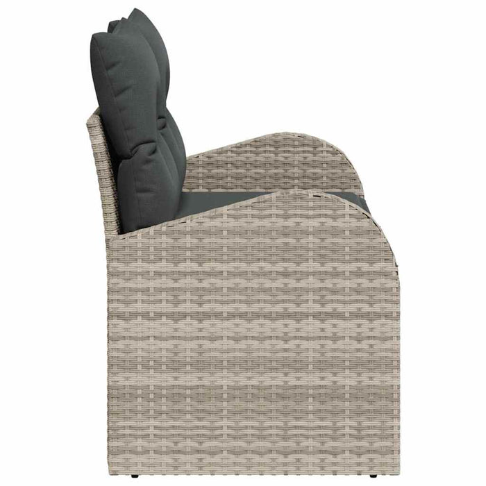 Divano da giardino Grigio chiaro 124 x 62 x 69cm polyrattan 42006747