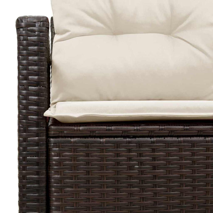 Divano da giardino con cuscino 120 x 62 x 69 cm. polyrattan 42006753