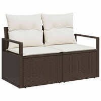 Divano da giardino con cuscino 120 x 62 x 69 cm. polyrattan 42006753
