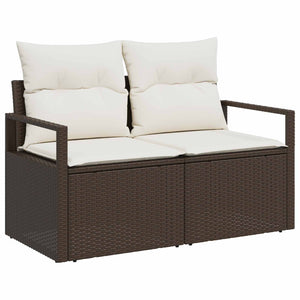 Divano da giardino con cuscino 120 x 62 x 69 cm. polyrattan 42006753