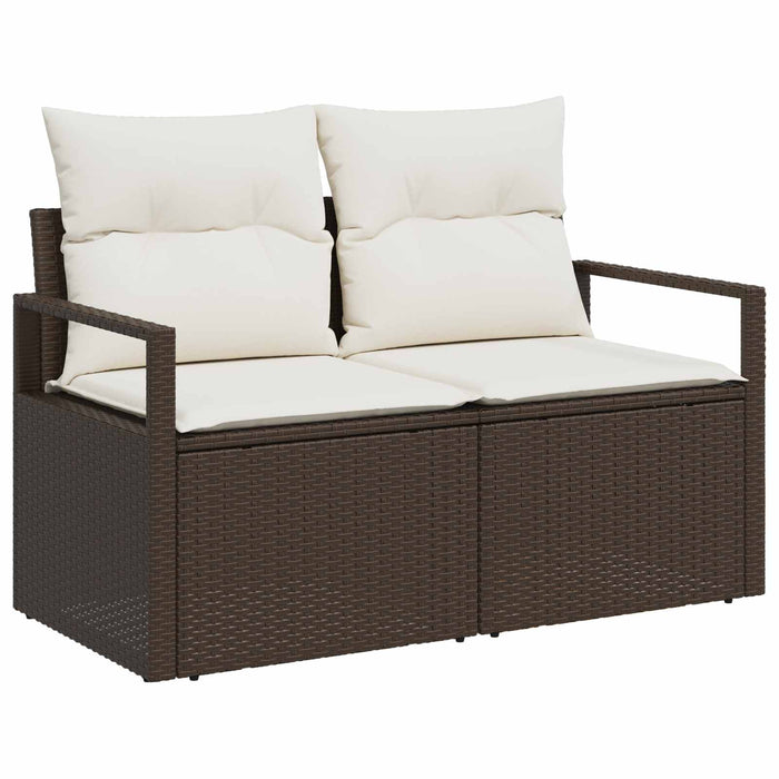 Divano da giardino con cuscino 120 x 62 x 69 cm. polyrattan 42006753