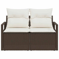 Divano da giardino con cuscino 120 x 62 x 69 cm. polyrattan 42006753