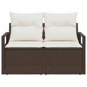 Divano da giardino con cuscino 120 x 62 x 69 cm. polyrattan 42006753