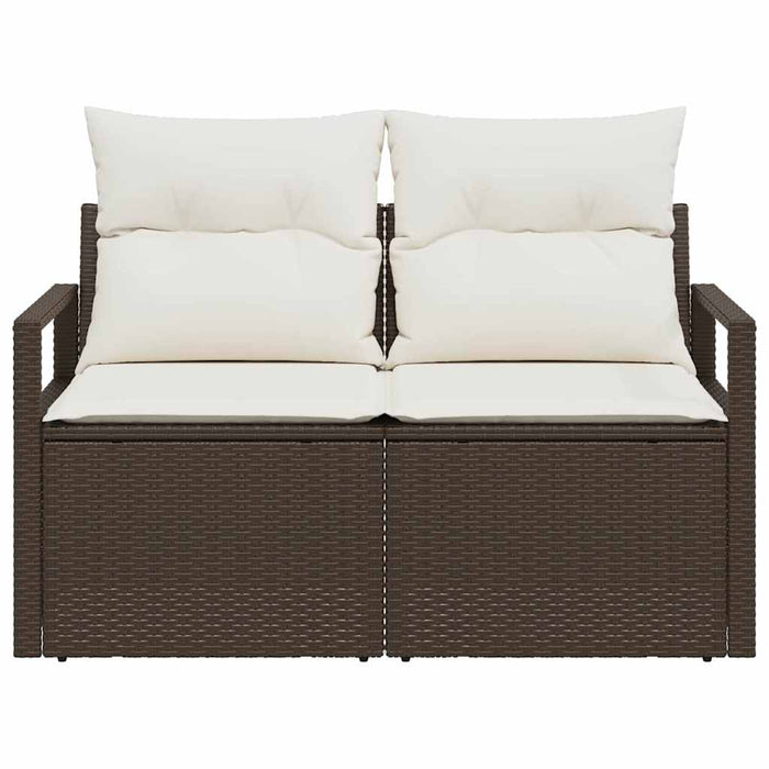 Divano da giardino con cuscino 120 x 62 x 69 cm. polyrattan 42006753