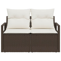 Divano da giardino con cuscino 120 x 62 x 69 cm. polyrattan 42006753