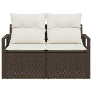 Divano da giardino con cuscino 120 x 62 x 69 cm. polyrattan 42006753