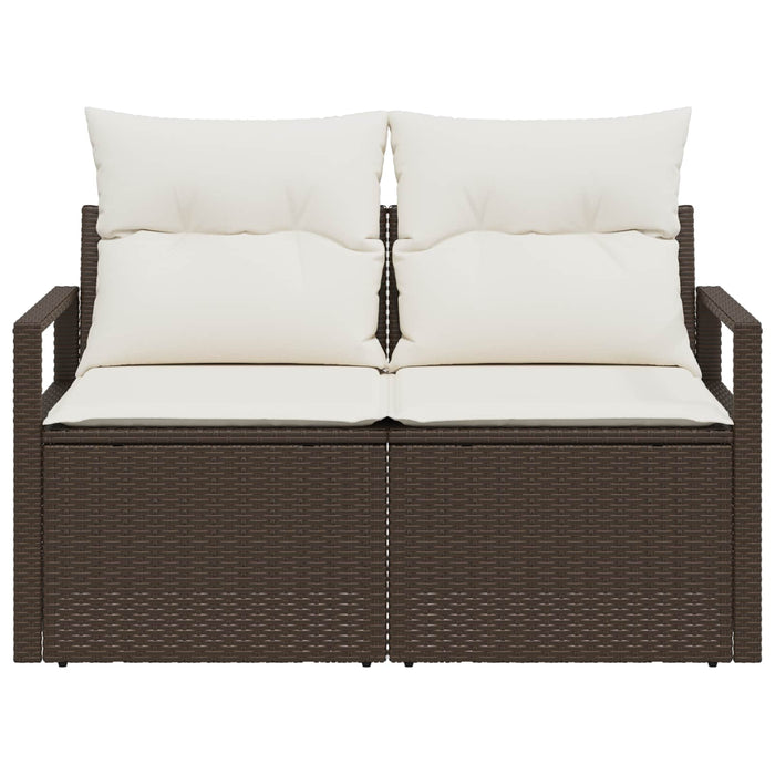 Divano da giardino con cuscino 120 x 62 x 69 cm. polyrattan 42006753