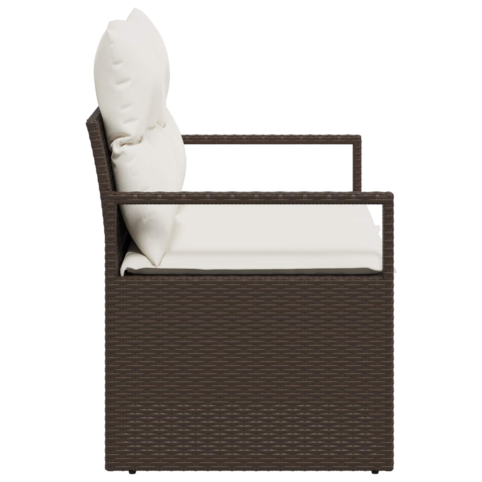 Divano da giardino con cuscino 120 x 62 x 69 cm. polyrattan 42006753