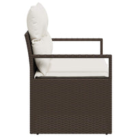 Divano da giardino con cuscino 120 x 62 x 69 cm. polyrattan 42006753