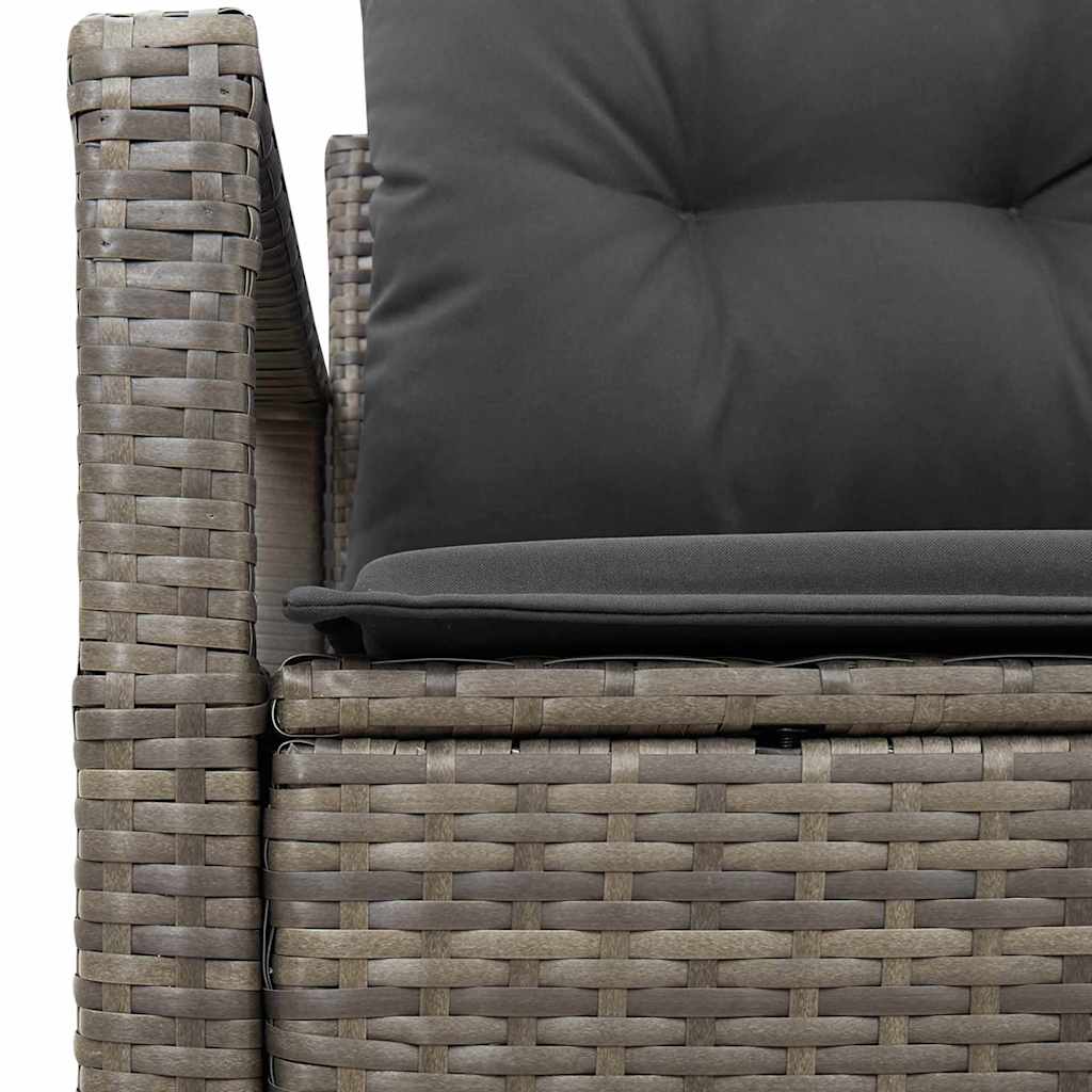 Divano da giardino Grigio 120 x 62 x 69cm polyrattan 42006754
