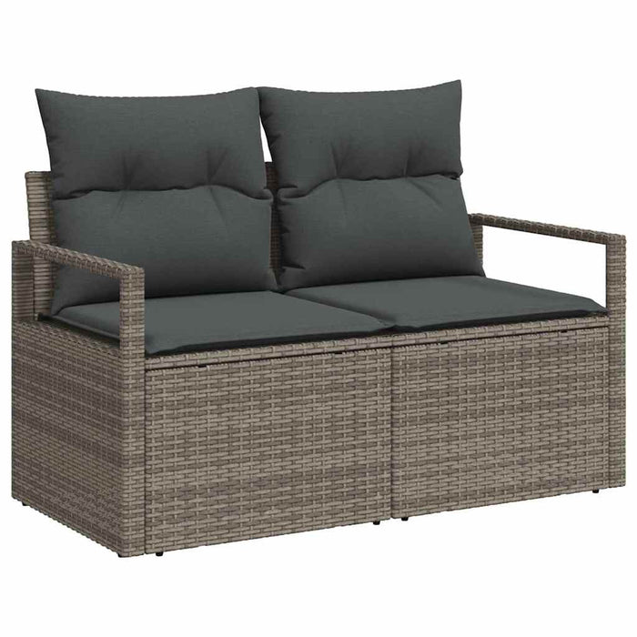 Divano da giardino Grigio 120 x 62 x 69cm polyrattan 42006754