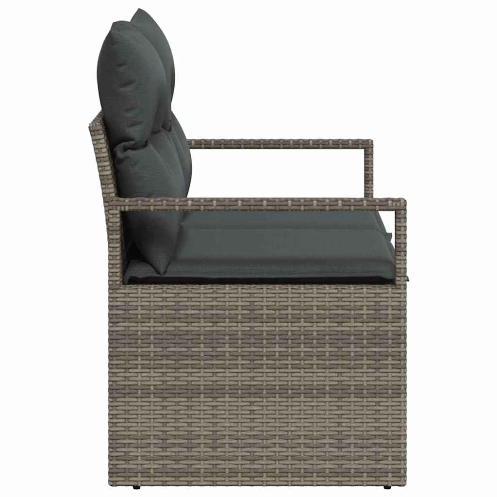 Divano da giardino Grigio 120 x 62 x 69cm polyrattan 42006754