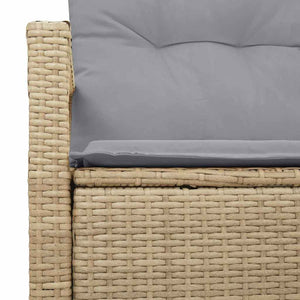 Divano da giardino con cuscino Beige 120 x 62 x 69cm polyrattan 42006755
