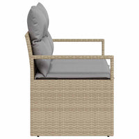Divano da giardino con cuscino Beige 120 x 62 x 69cm polyrattan 42006755