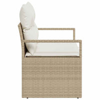 Divano da giardino con cuscino Beige 120 x 62 x 69cm polyrattan 42006756