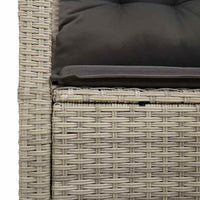 Divano da giardino Grigio 120 x 62 x 69cm polyrattan 42006757