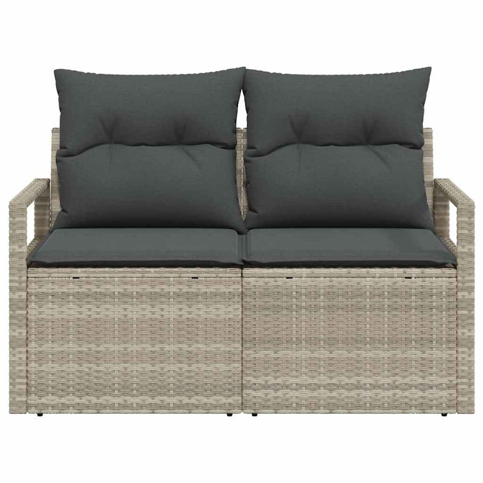 Divano da giardino Grigio 120 x 62 x 69cm polyrattan 42006757