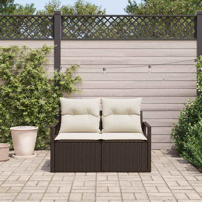 Divano da giardino Marrone 120 x 62 x 69cm polyrattan 42006763