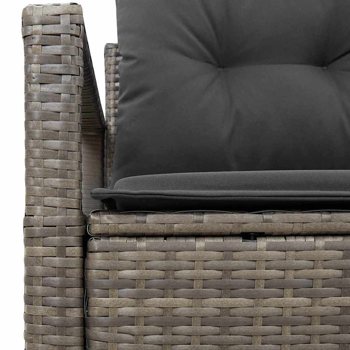 Divano da giardino Grigio 120 x 62 x 69cm polyrattan 42006764