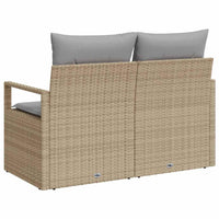 Divano da giardino con cuscino Beige 120 x 62 x 69cm polyrattan 42006765