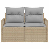 Divano da giardino con cuscino Beige 120 x 62 x 69cm polyrattan 42006765