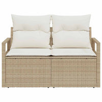 Divano da giardino con cuscino Beige 120 x 62 x 69cm polyrattan 42006766