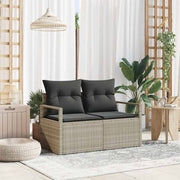 Divano da giardino con cuscino-Sofa da Giardino-Divano da esterno 120 x 62 x 69 cm. polyrattan 589305