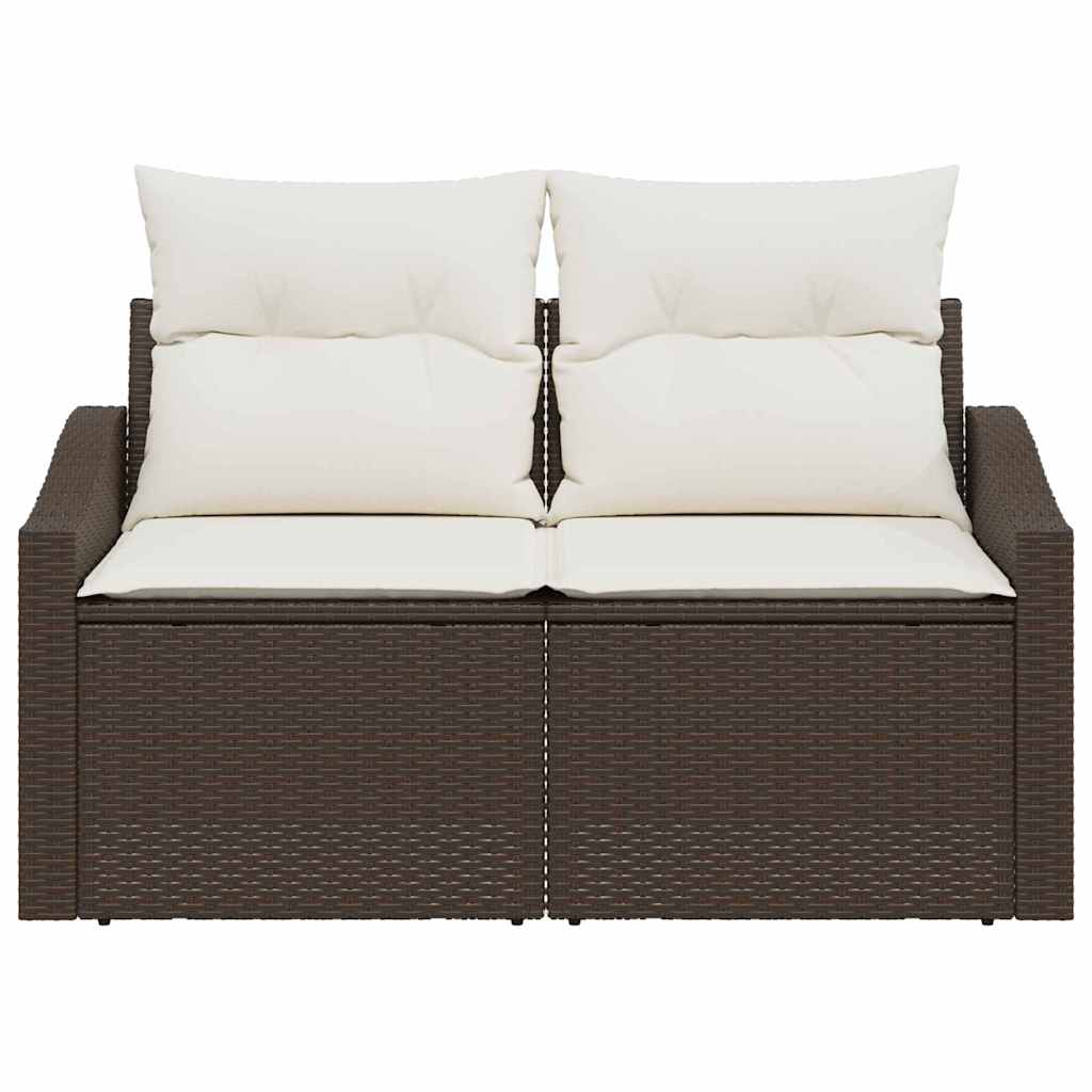 Divano da giardino Marrone 123 x 62 x 69cm polyrattan 42006773