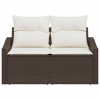 Divano da giardino Marrone 123 x 62 x 69cm polyrattan 42006773