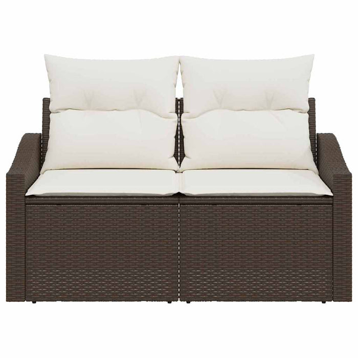 Divano da giardino Marrone 123 x 62 x 69cm polyrattan 42006773