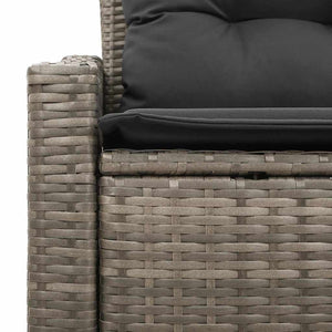 Divano da giardino Grigio 123 x 62 x 69cm polyrattan 42006774