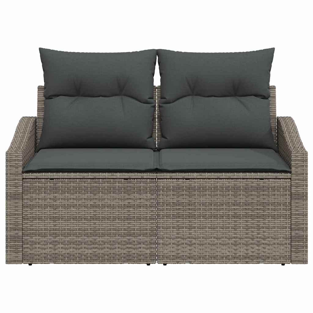 Divano da giardino Grigio 123 x 62 x 69cm polyrattan 42006774