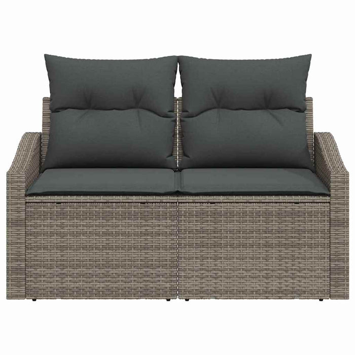Divano da giardino Grigio 123 x 62 x 69cm polyrattan 42006774