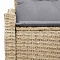 Divano da giardino con cuscino Beige 123 x 62 x 69cm polyrattan 42006775