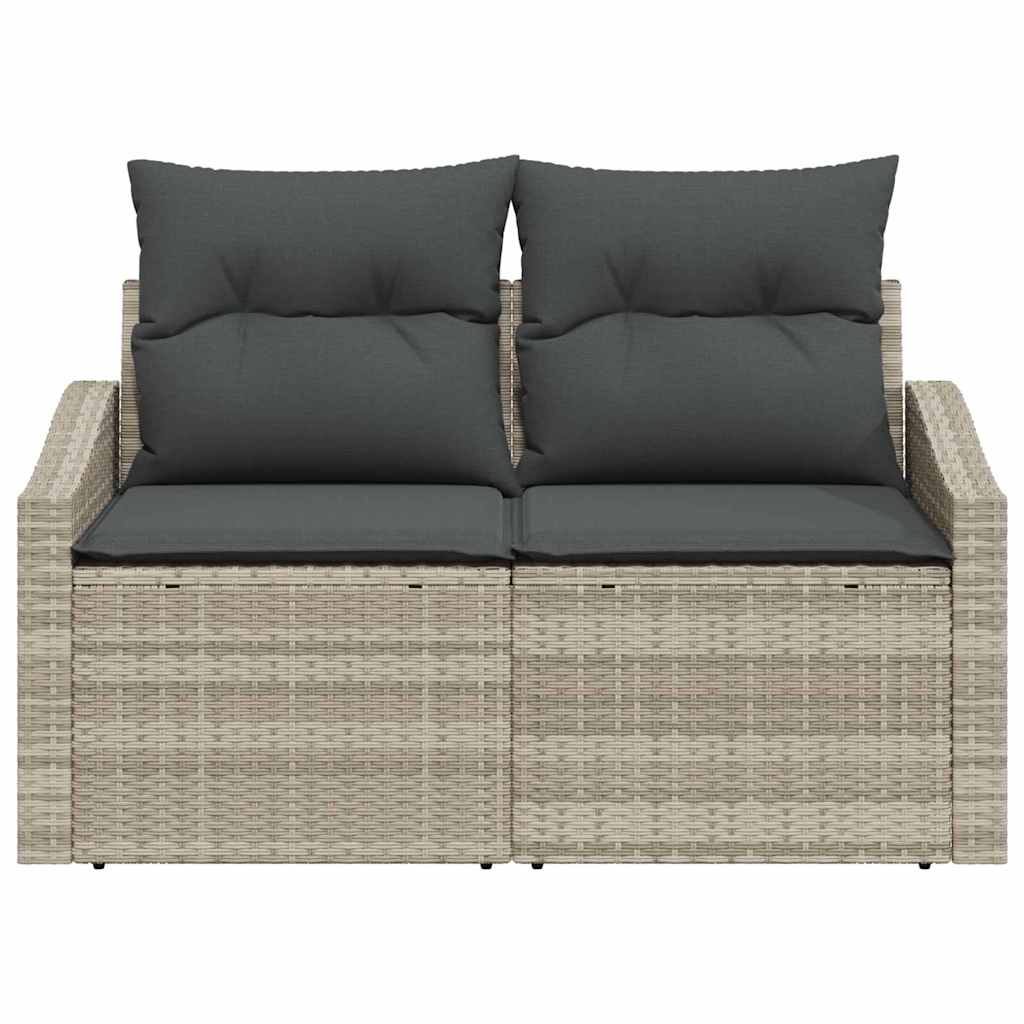 Divano da giardino Grigio 123 x 62 x 69cm polyrattan 42006777